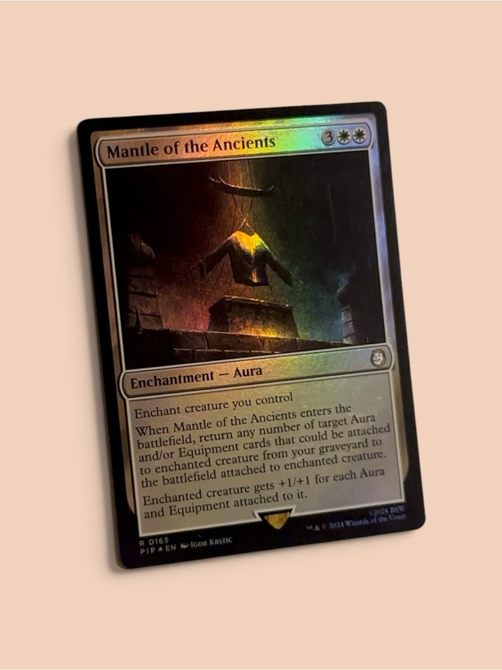 MTG Mantle of the Ancients PIP #165 Foil Fallout Rare Commander EDH
